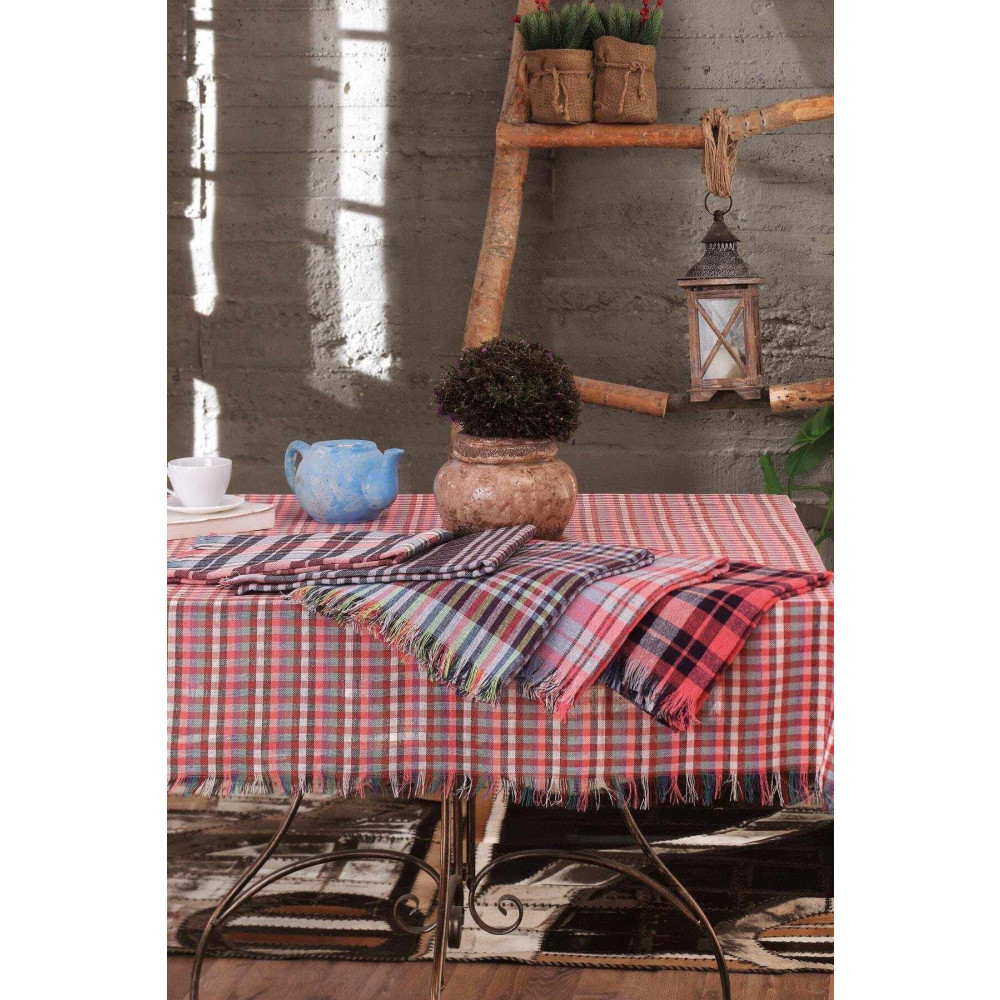 by ballı biocotton 5li Sofra Bezi & Piknik Örtüsü & Masa Örtüsü Ekose Pötikare Desenli 140x140 Cm 140 x 140 Beden Masa Örtüsü Fiyatı