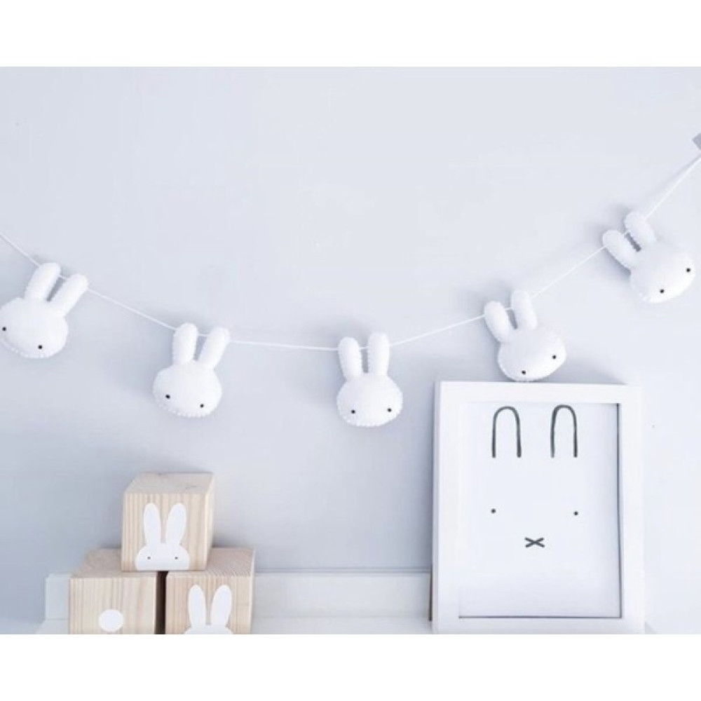 By Belis Design Bebek Çocuk Odası Montessori Yatak, Duvar, Raf, Dolap, Perde Dekoratif 140 cm Tavşan Aksesuar - Beyaz Bebek Odası Duvar Süsü Fiyatı