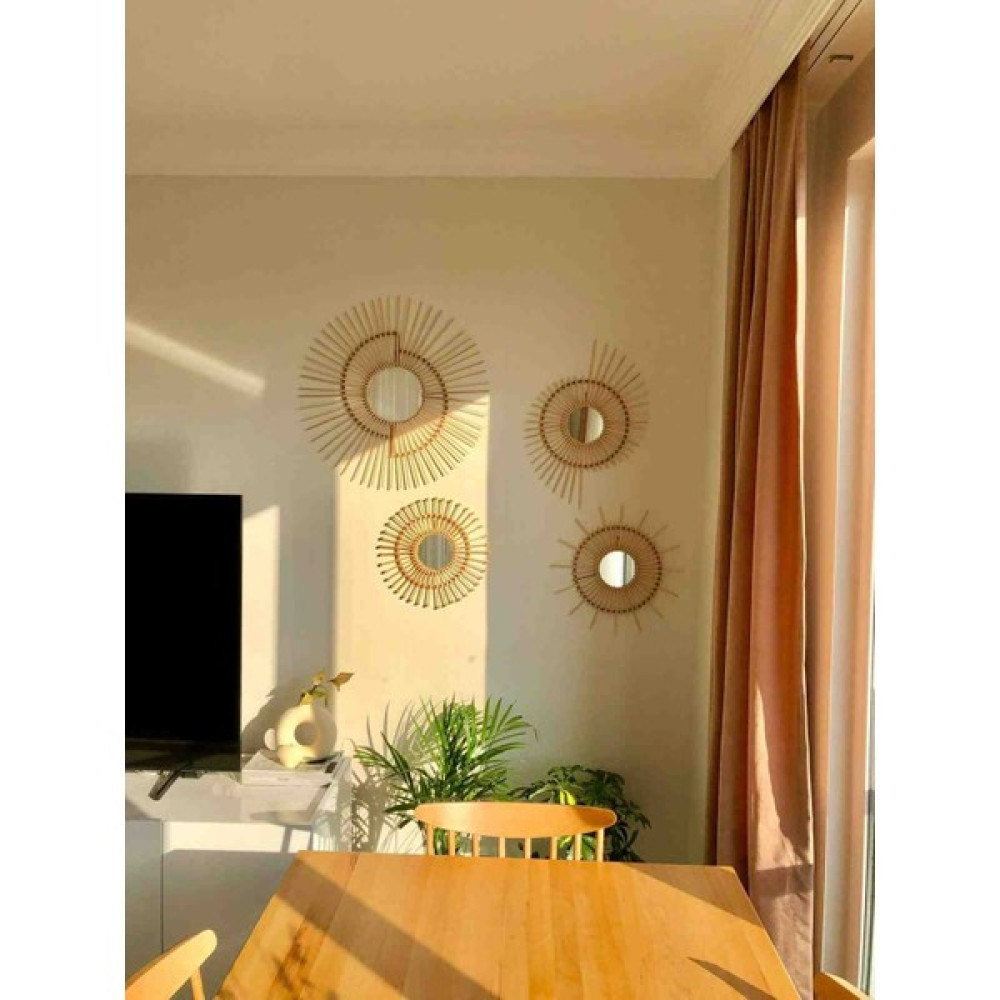 By Bohostore Bambu Ayna Seti - 60cm 50cm 40cm 35cm Ayna Fiyatı
