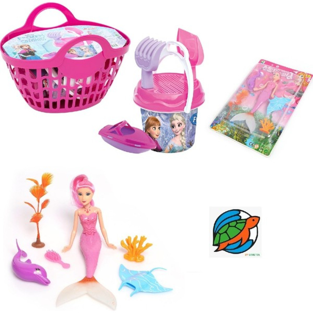 by Caretta Frozen Sepetli Kova + Deniz Kızı Plaj ve Deniz Oyuncakları Açık Hava, Deniz ve Spor Oyuncakları Fiyatı