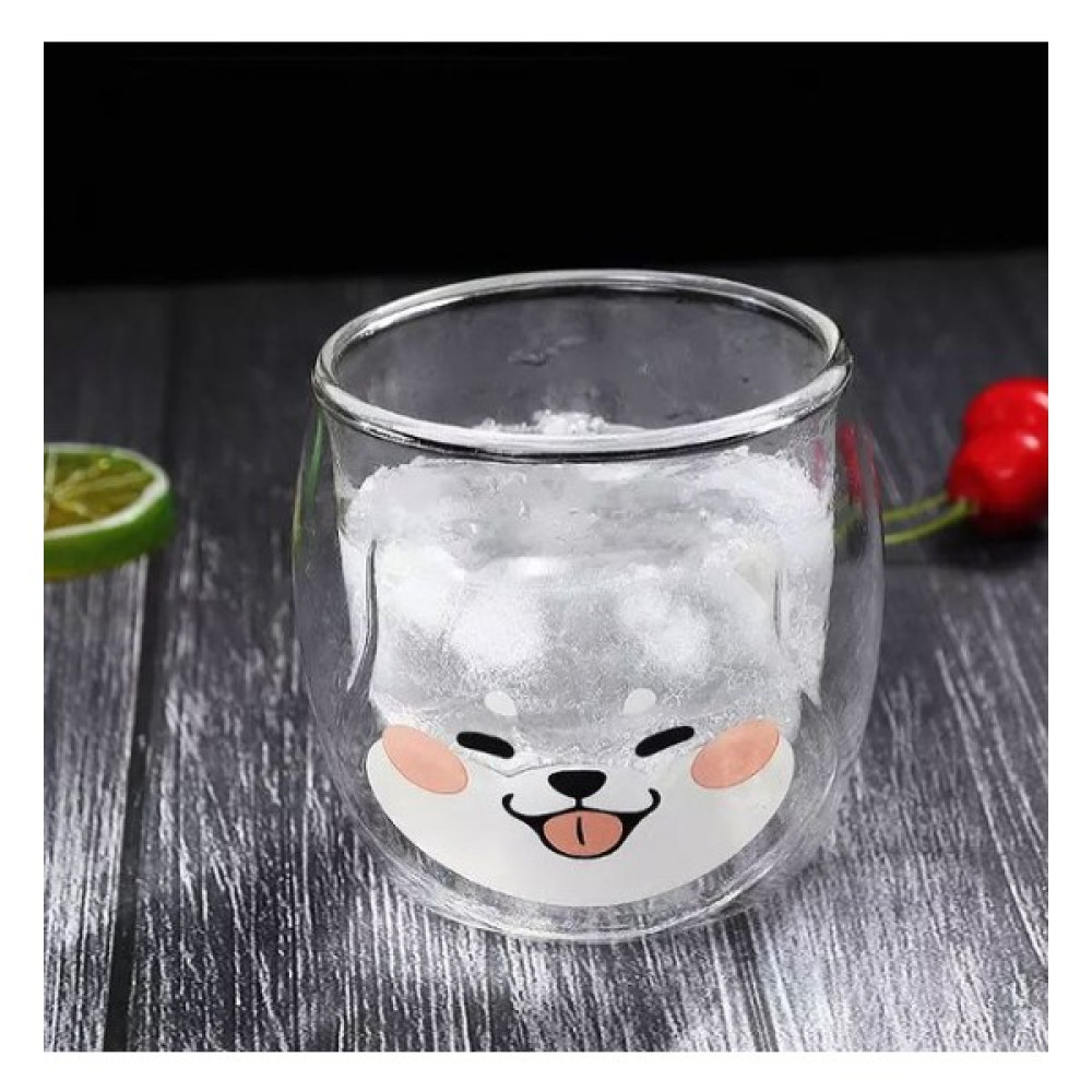 By Como Ayıcıklı Çift Camlı Çift Cidarlı Isıya Dayanıklı Cam Kupa 380 ml Çift Katlı Isı Yalıtımlı Cam Bardak Fincan / Bardak / Kahve Takımı Fiyatı