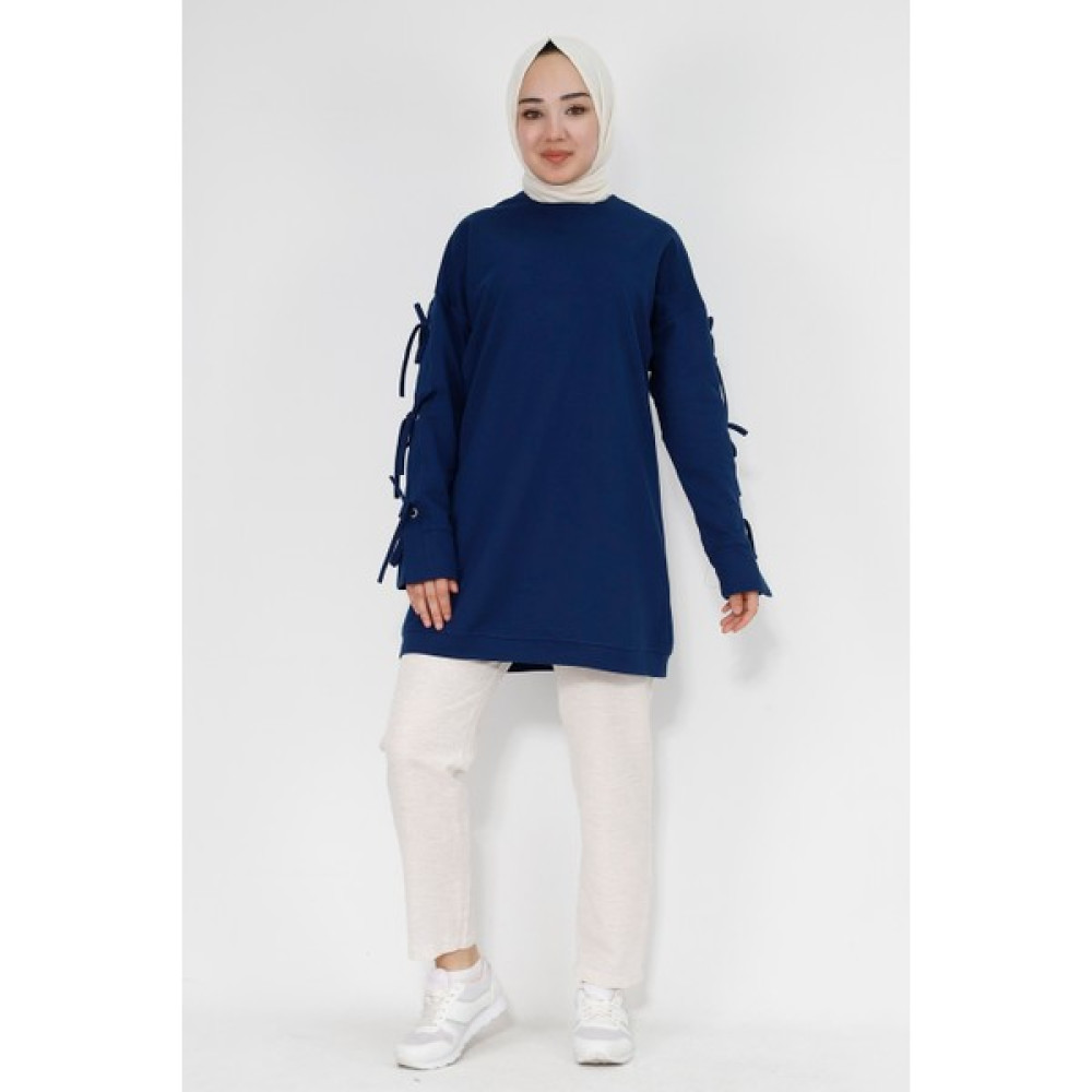 By Coolest Butik 71106 Kolu Bağlama Detaylı 2 Iplik Kumaş Sweatshirt Bayan Sweatshirt Fiyatı