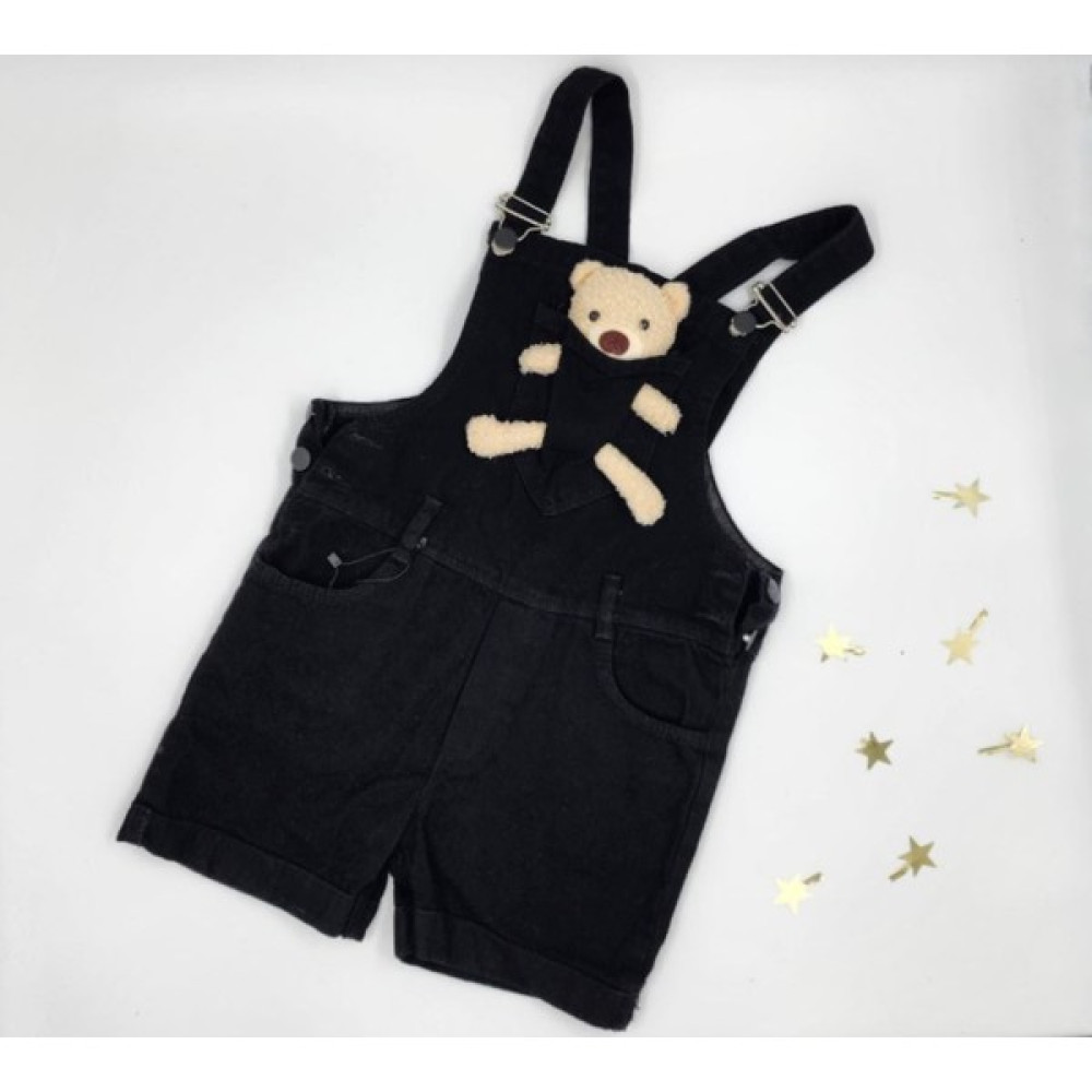 By Cwhr Pamuk Denim Oyuncak Ayıcıklı Kız Çocuk Kot Şort Salopet Kız Çocuk Kot Slopet Kız Çocuk Tulum ve Salopet Fiyatı