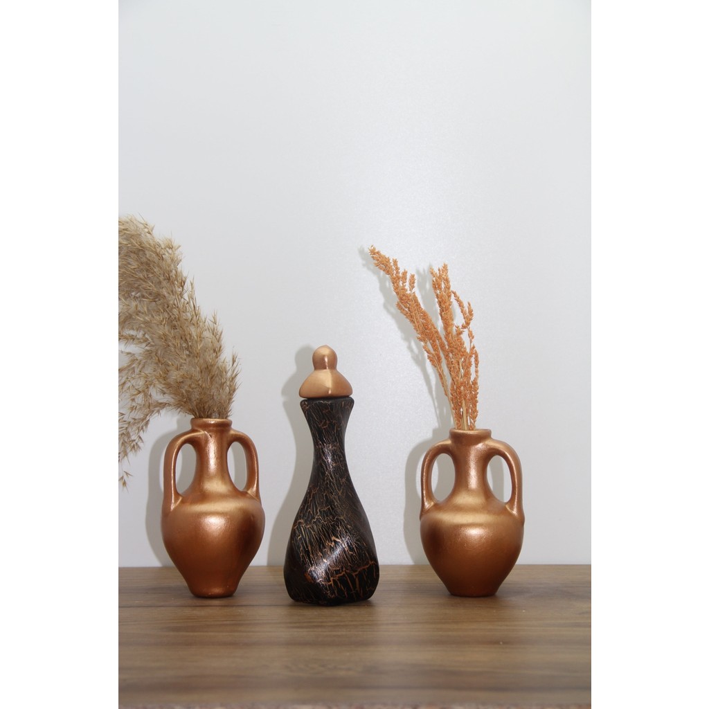 By Damla Collection Seramik Vazo Üçlü Minimal Set 2 Diğer Fiyatı