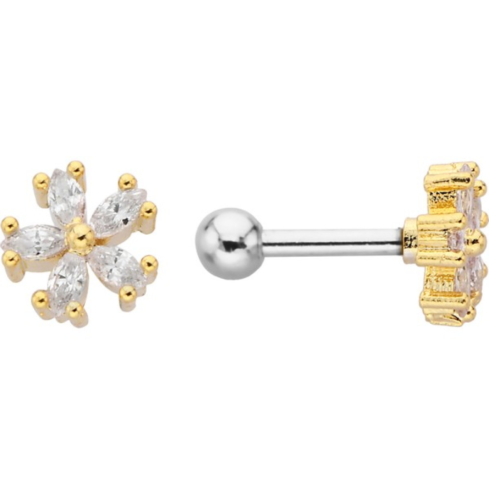 By Dilek Çetin Accessory Çelik Çiçek Model Kıkrdak Helix Targus Piercing Altın & Gümüş Piercing Fiyatı