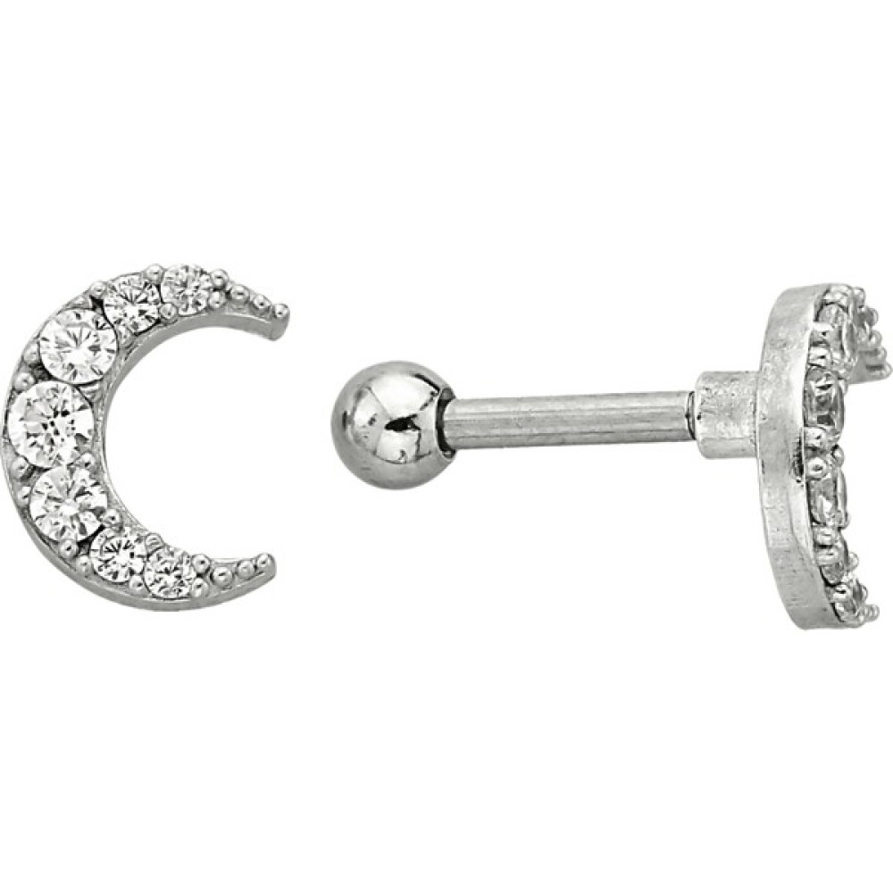 By Dilek Çetin Accessory Çelik Kıkırdak Helix Tragus Piercing - Gümüş Altın & Gümüş Piercing Fiyatı