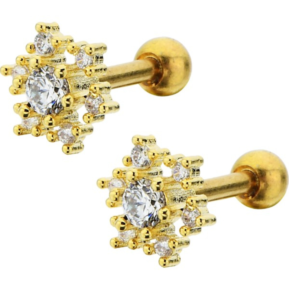 By Dilek Çetin Accessory Çelik Kıkırdak Helix Tragus Piercing(1 Adet) Altın & Gümüş Piercing Fiyatı