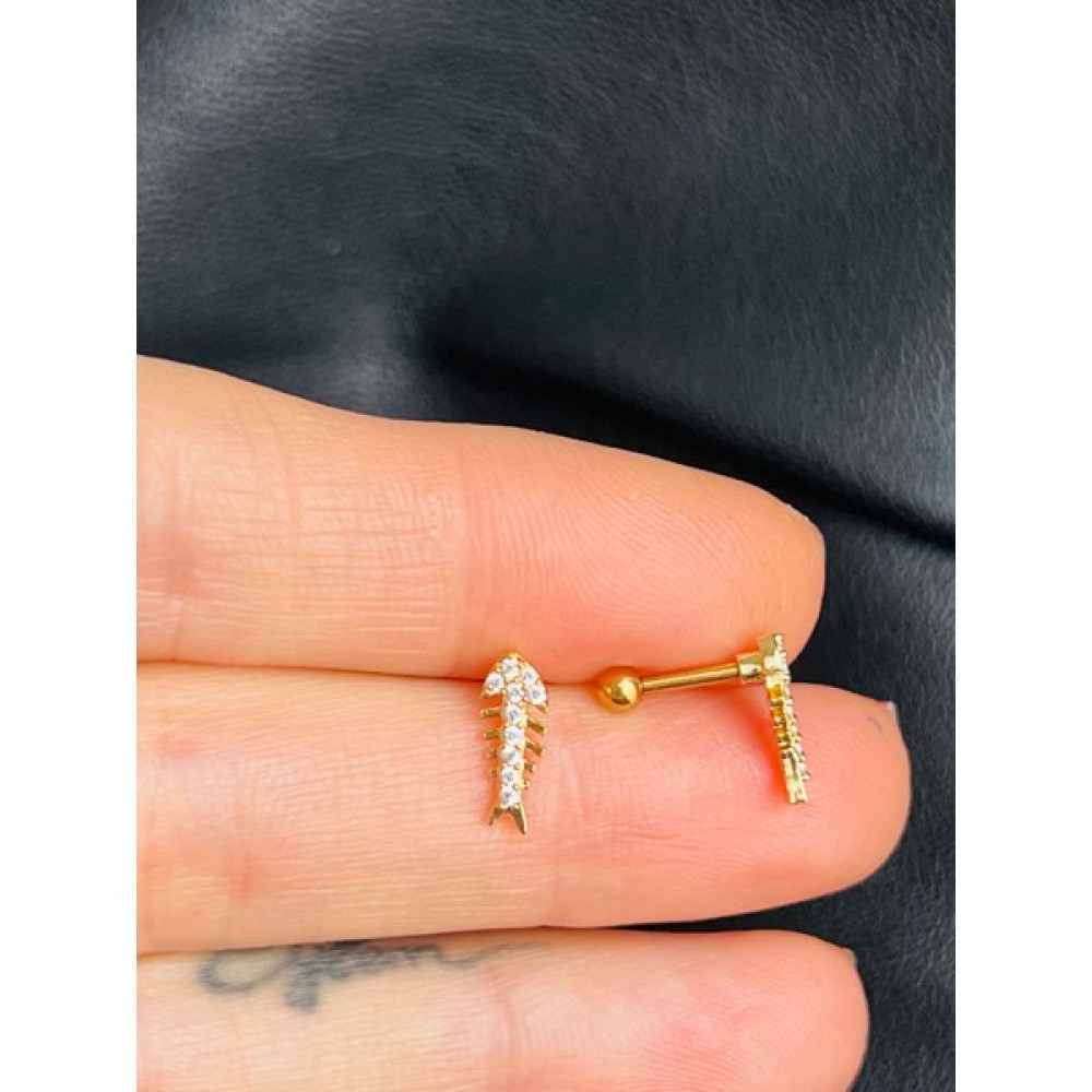 By Dilek Çetin Accessory Çelik Kılçık Model Kıkırdak Helix Tragus PIERCING(1ADET) - Gold Altın & Gümüş Piercing Fiyatı