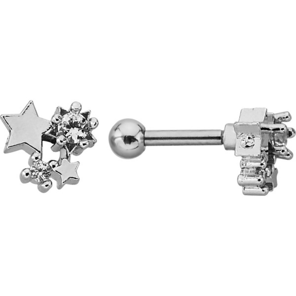 By Dilek Çetin Accessory Çelik Yıldız Model Kıkırdak,helix,targus ,piercing - Gümüş Altın & Gümüş Piercing Fiyatı