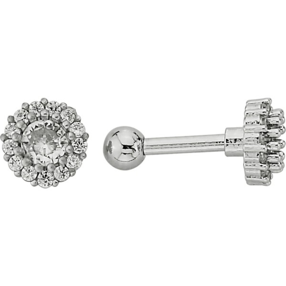 By Dilek Çetin Accessory Cerrahi Çelik Kıkırdak Helix Tragus Piercing - Gümüş Altın & Gümüş Piercing Fiyatı