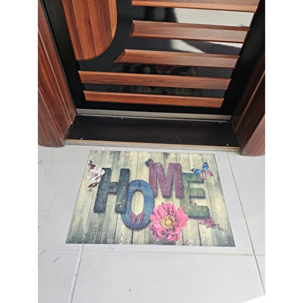 By Dora Dijital Baskı Kapı Önü Paspasları Home Yazılı Desen *home Model * - Krem - Antrasit - 45 x 70 cm Paspas Fiyatı