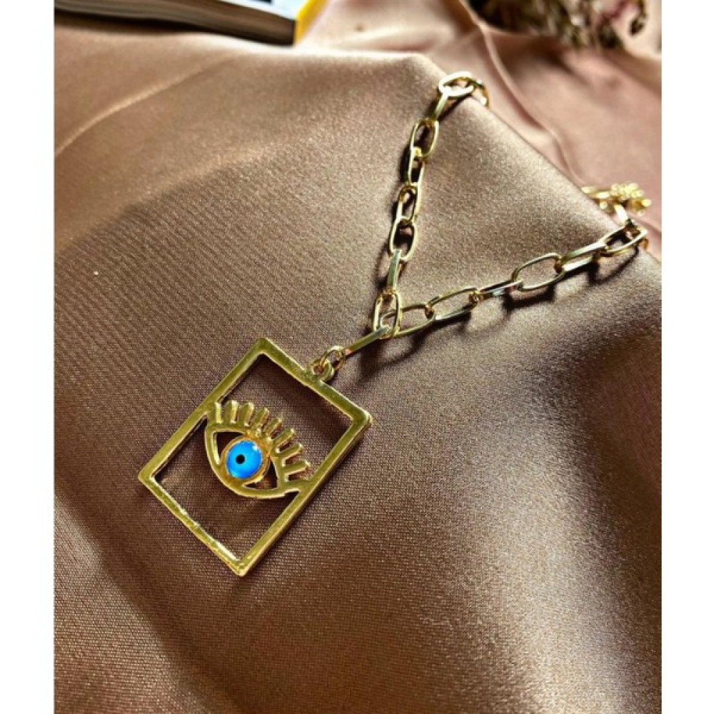 By Eliz Moda ve Aksesuar Gold Kare Kolye Bijuteri Kolye Fiyatı