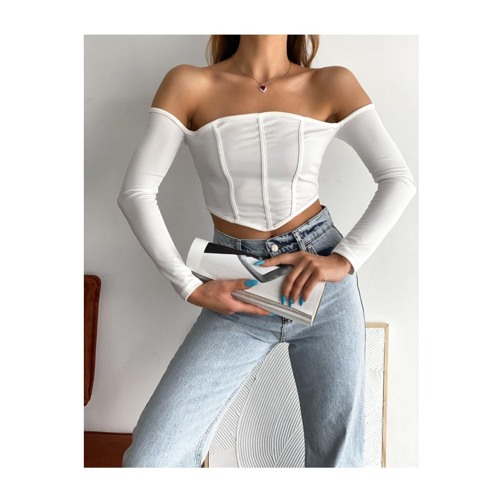 By Gecce Uzun Kollu Fermuarlı Crop S Beden Bluz Fiyatı
