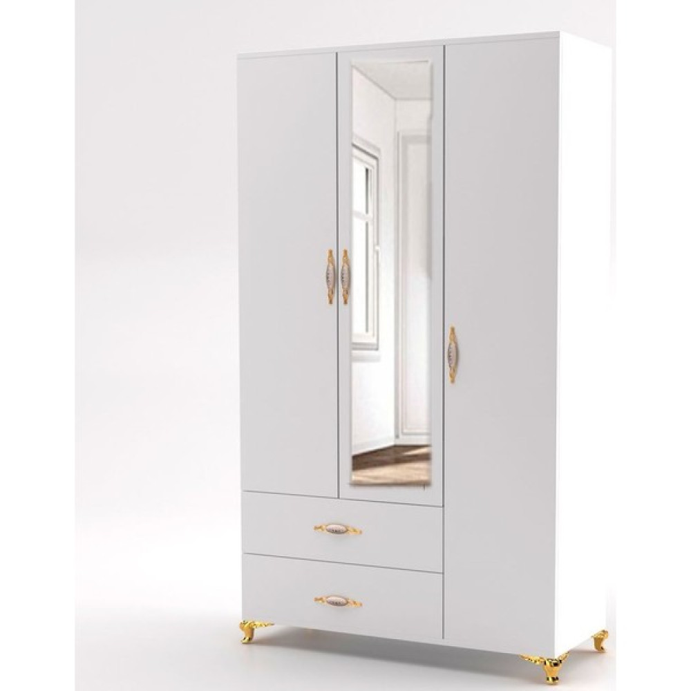 By Golden 3 Kapılı 2 Çekmeceli Aynalı Gardırop Gardrop & Dolap Fiyatı