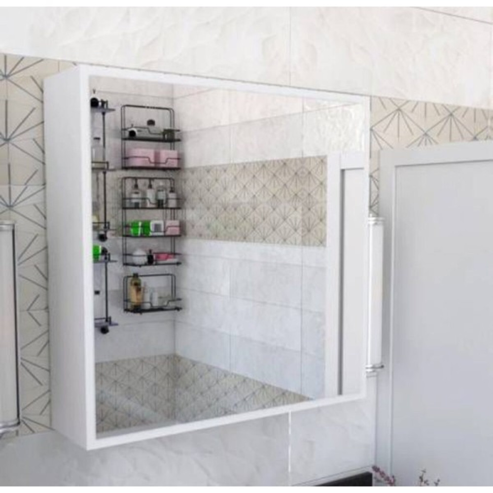 By Golden Aynalı Banyo Dolabı - Çift Aynalı - Beyaz Banyo Dolabı / Mobilyası Fiyatı