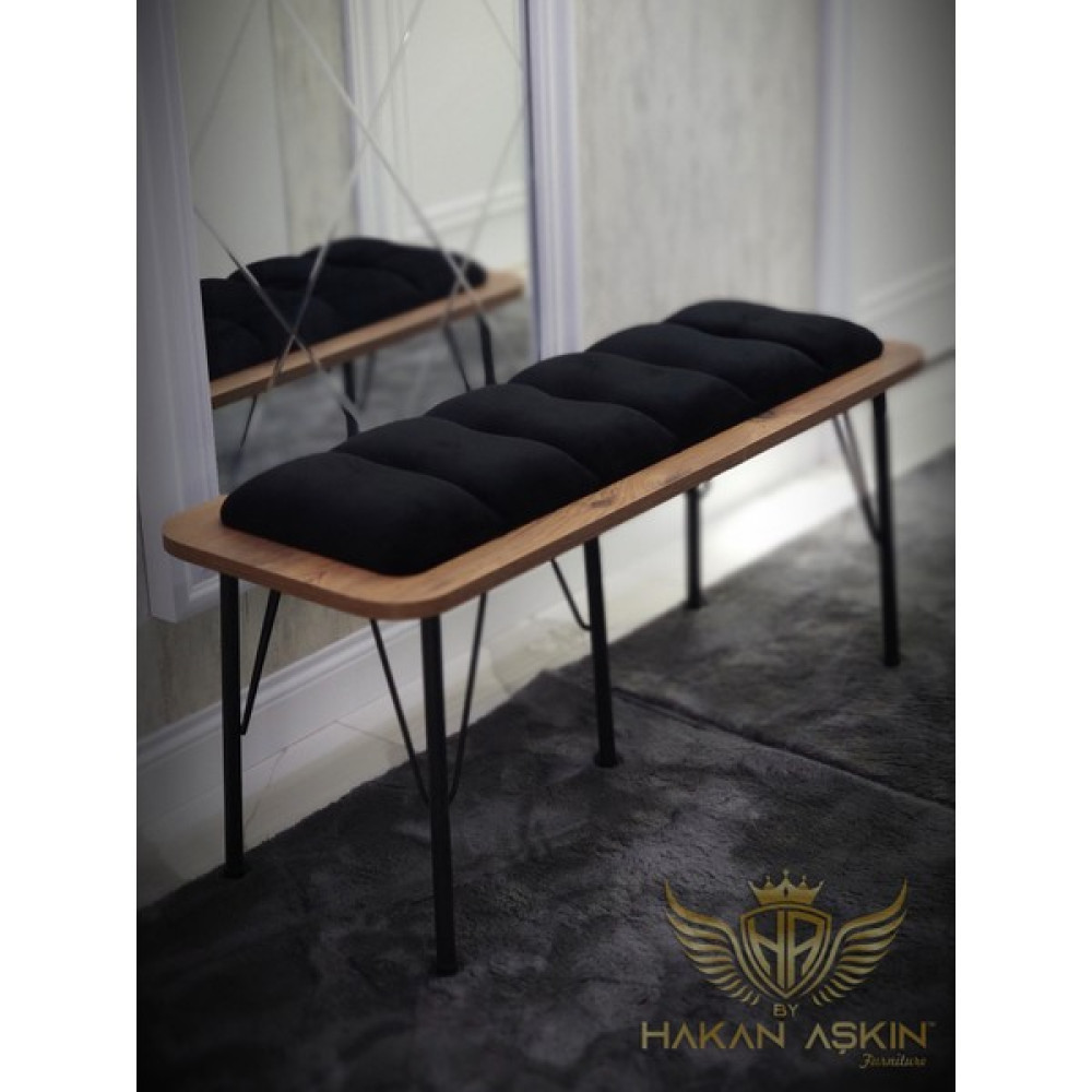 By Hakan Aşkın Metal Ayaklı Atlantik Lüx Bench Babyface Puf & Bench Tekli - 43x100 cm Puf Fiyatı