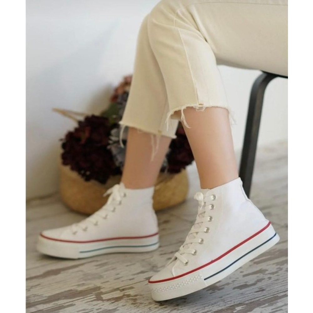 By İmis Shoes Kalın Taban Uzun Keten Sneaker Kadın Günlük Ayakkabıları Fiyatı