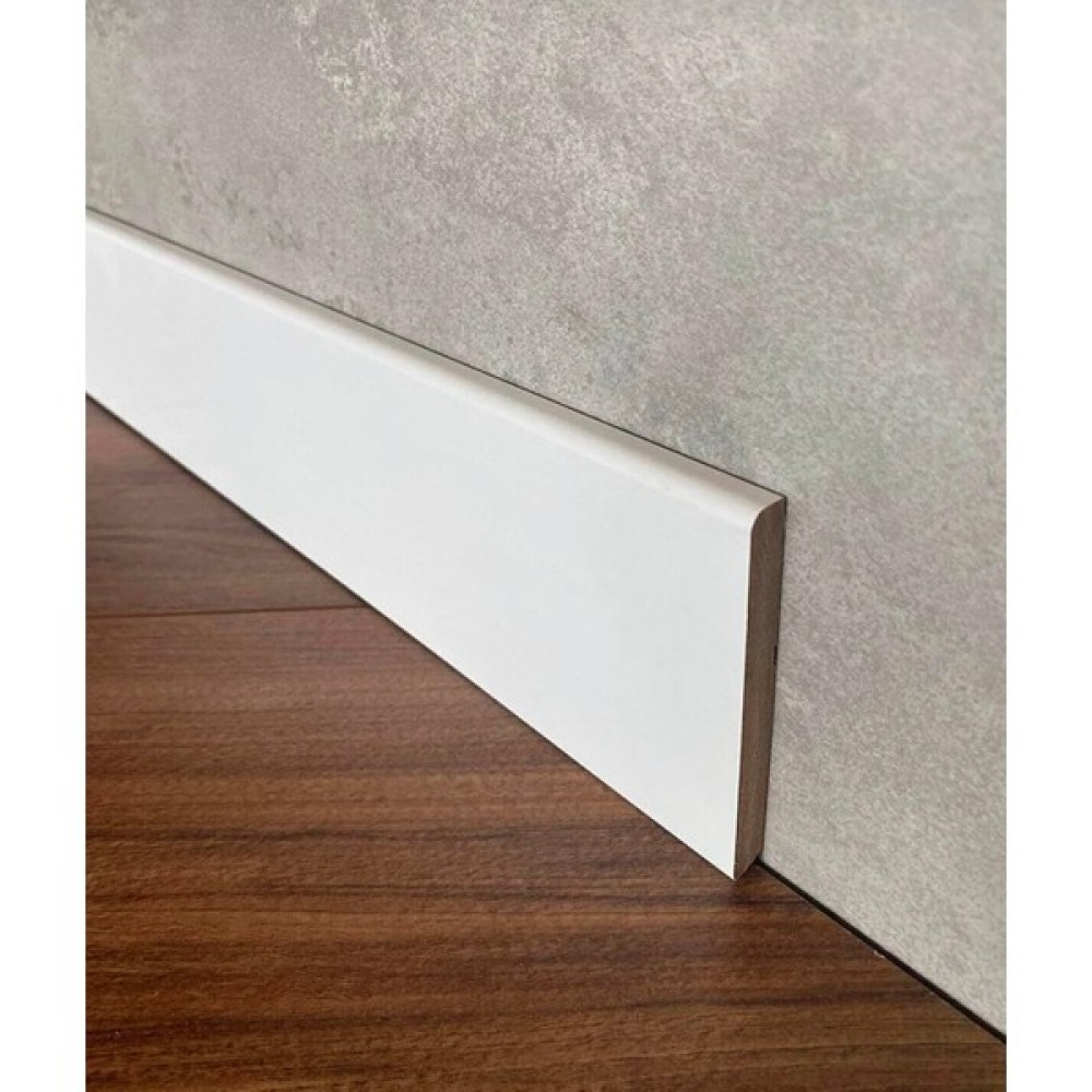 By Istanbul 8cm Saten Beyaz Düz Model Finiş Folyo Laminat Parke Süpürgelik Model 10MM D-501 Parke Fiyatı