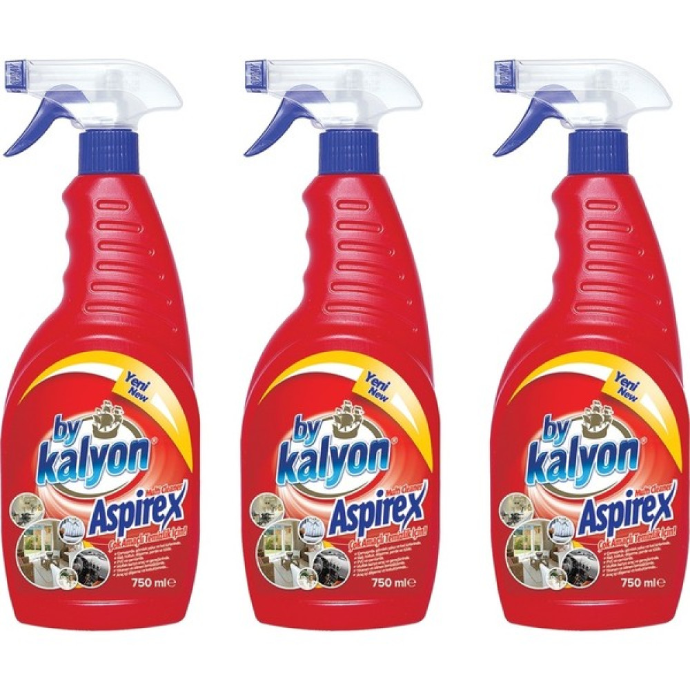 By Kalyon Aspirex - Çok Amaçlı Temizleyici 750 ml - 3 Adet Temizlik Malzemeleri Fiyatı