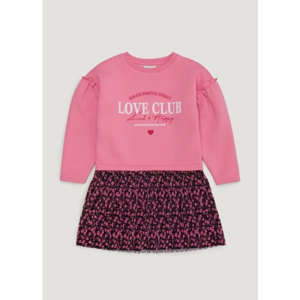 By Kübra Kids Kız Çocuk Garni Detaylı Sweat Elbise Kız Çocuk Elbise Fiyatı