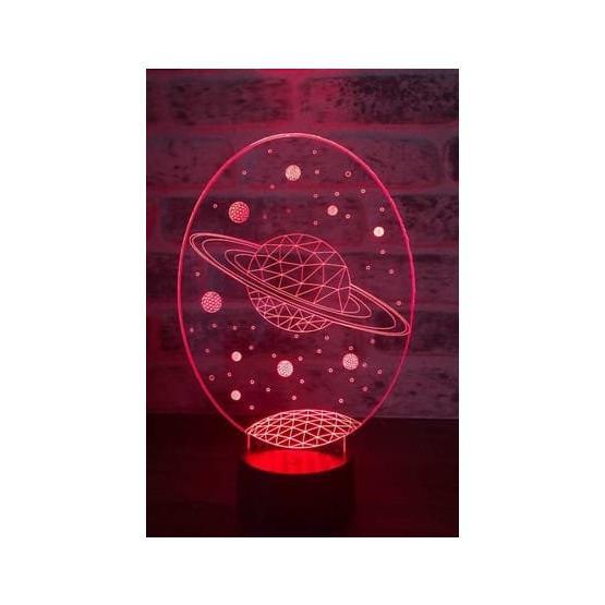 By-Lamp 3 Boyutlu Galaxy Saturn Yeni Masa Lambası