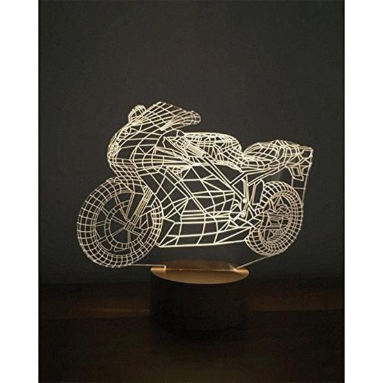 By-Lamp 3 Boyutlu Motorsiklet Masa Lambası