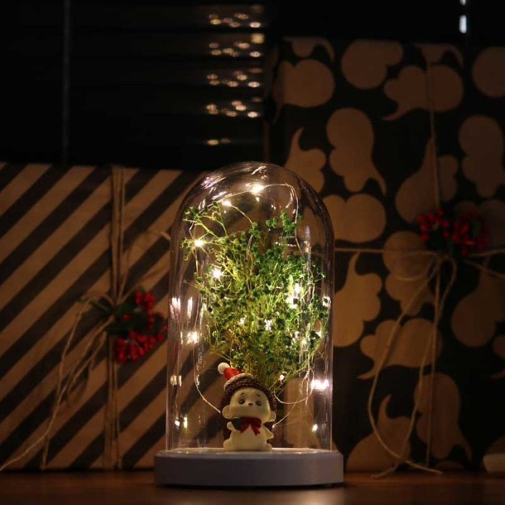By-Lamp Işıklı Cam Fanus Kirpicik ve Çiçek Figürlü Lamba - Sarı Gece Lambası Fiyatı