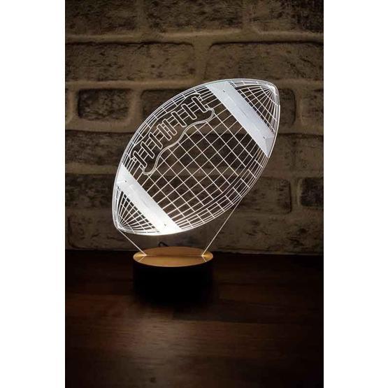 By-Lamp Krem 3d Amerikan Futbol Topu Led Masa Lambası
