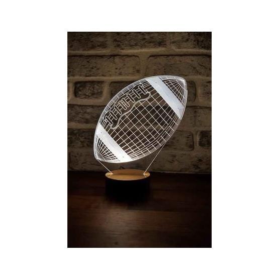 By-Lamp Krem 3d Amerikan Futbol Topu Led Masa Lambası