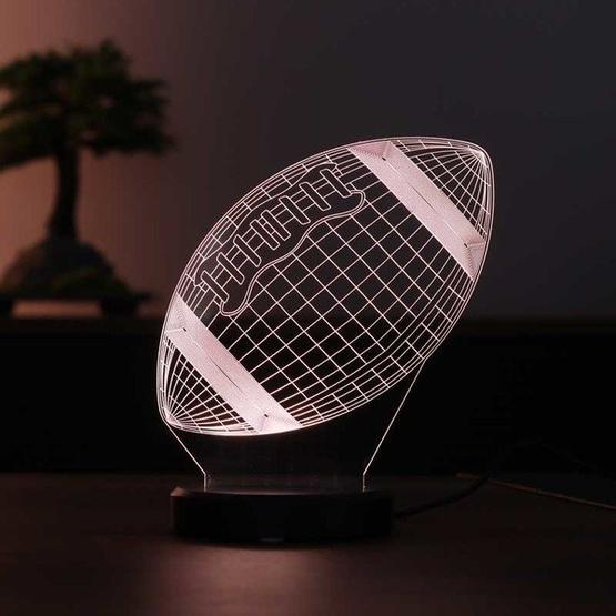 By-Lamp Krem 3d Amerikan Futbol Topu Led Masa Lambası