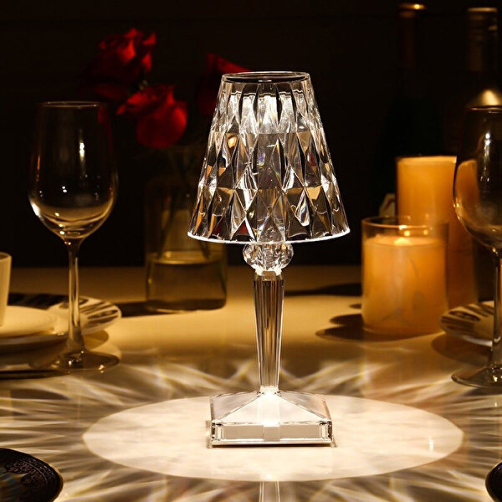 By-Lamp Kristal Masa Lambası Akrilik Dekorasyon Masa Lambaları Yatak Odası Başucu Bar Kristal Aydınlatma Armatürleri USB LED Gece Lambası 16 Farklı... Gece Lambası Fiyatı