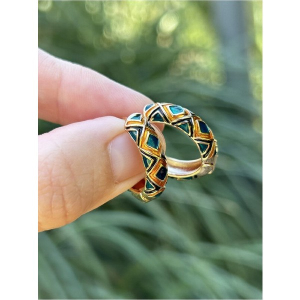 By Merve Etnik Desen Beyaz Kadın Çelik Küpe - Gold Bijuteri Küpe Fiyatı