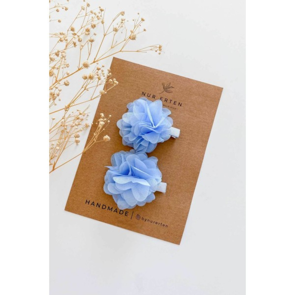 By Nur Erten Mavi Kız Bebek ve Çocuk Flower Klips Toka 2'li Set Toka, Taç & Saç Bandı Fiyatı