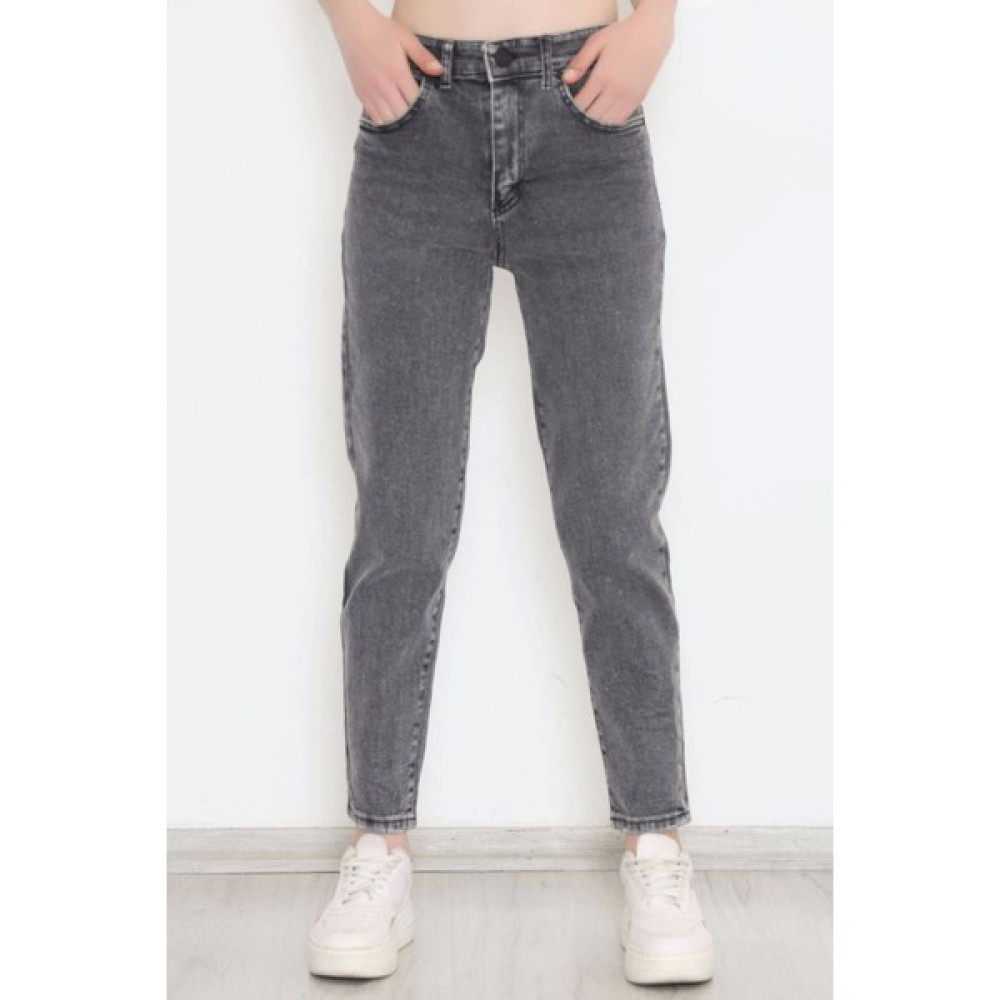 By Nurcihan Boyfriend Kot Pantolon Gri2 - 8756.1431. Elbise Fiyatı