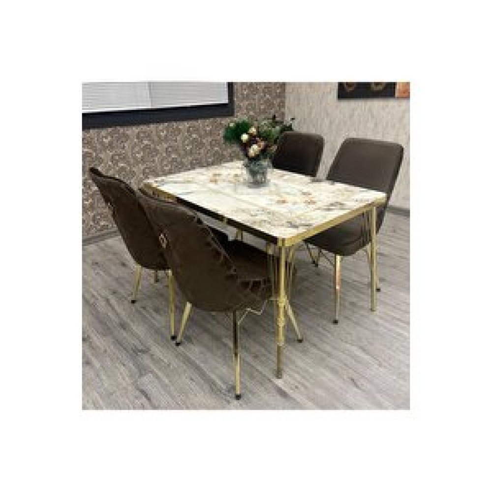 By Orhan Güzel Aventuri̇n 80-120 Ck Gold Kahve 4 Ki̇şi̇li̇k Yemek & Mutfak Masası Fiyatı