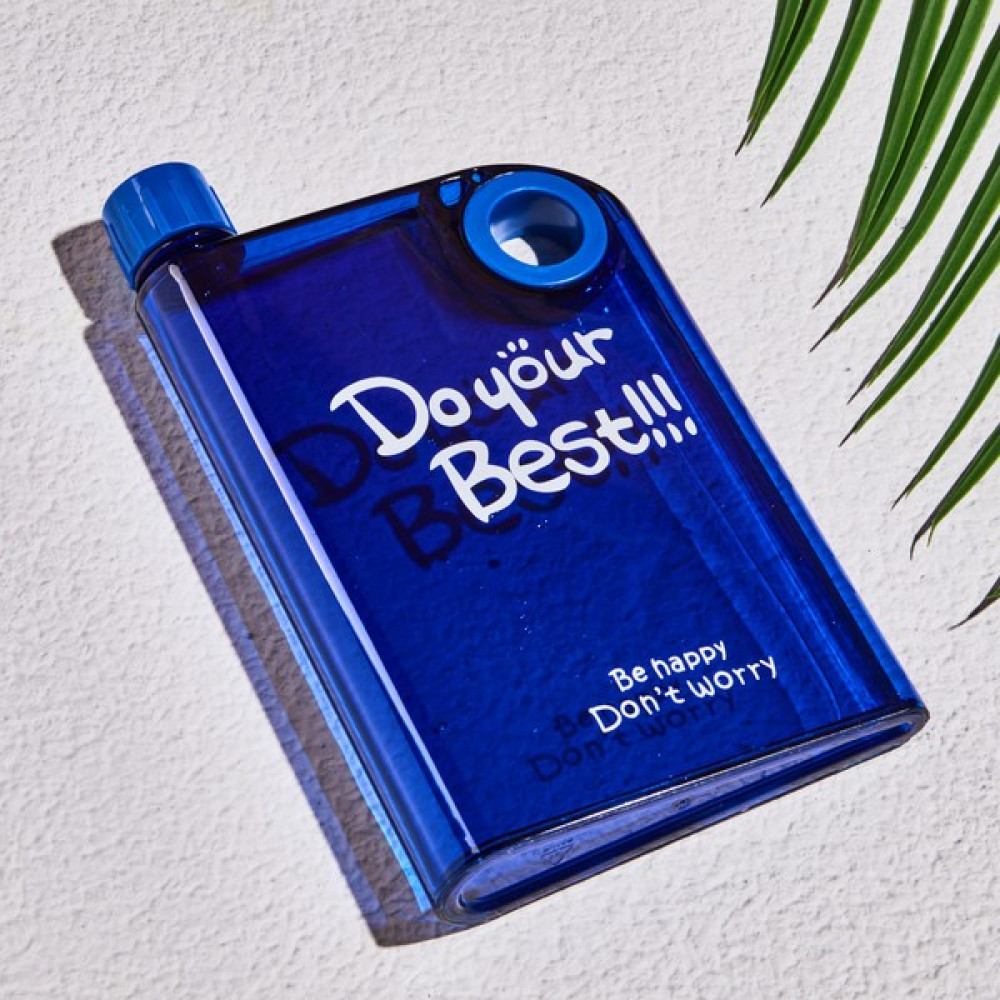 By Perotti Mona Shinny A5 380ML Bottle Motivasyonel Su Matara Notebook Sporcu Suluk Su Şişesi Halka - Koyu Mavi Suluk Fiyatı