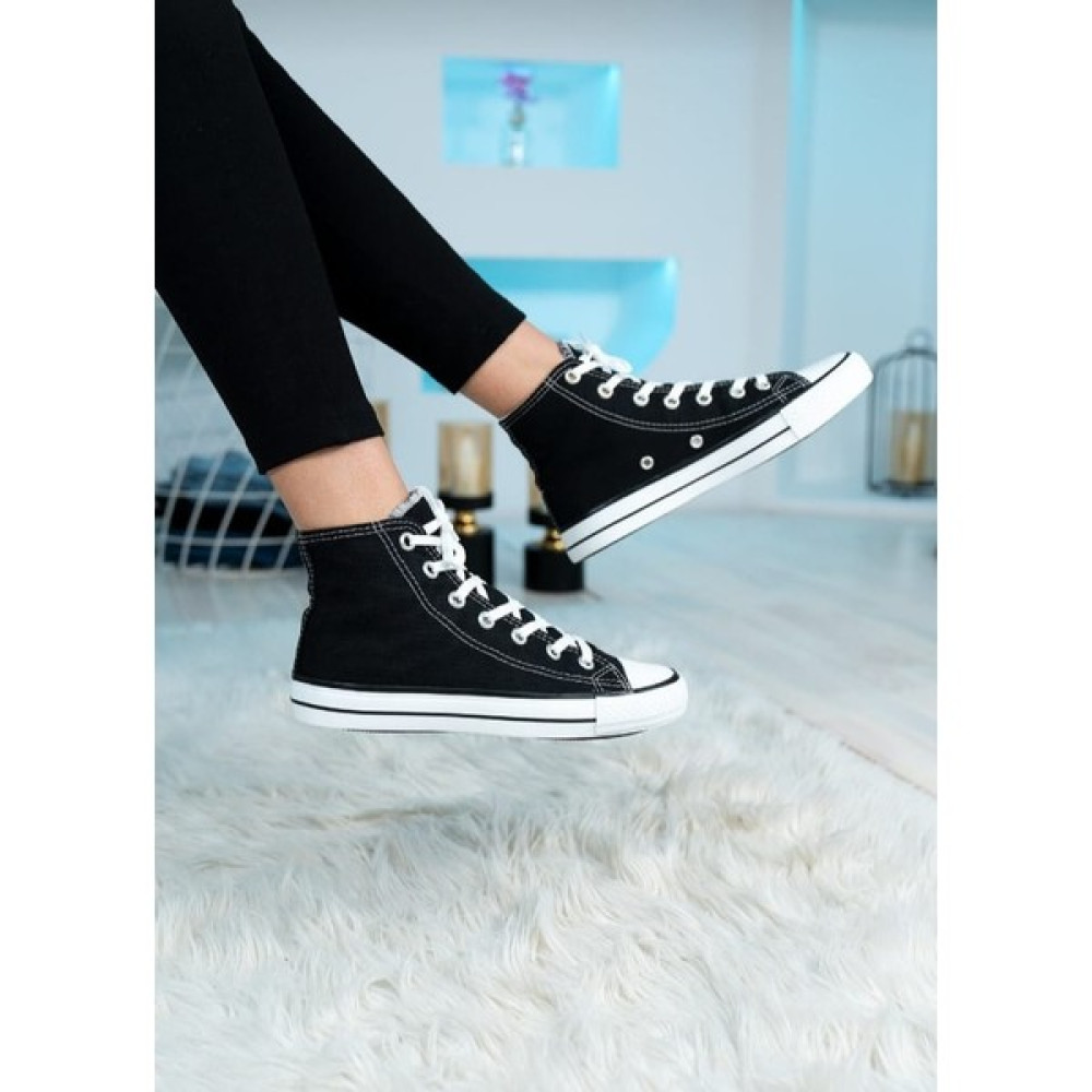 By Salda Unisex Siyah Convers Bilekli Spor Sneaker Spor Ayakkabı Fiyatı