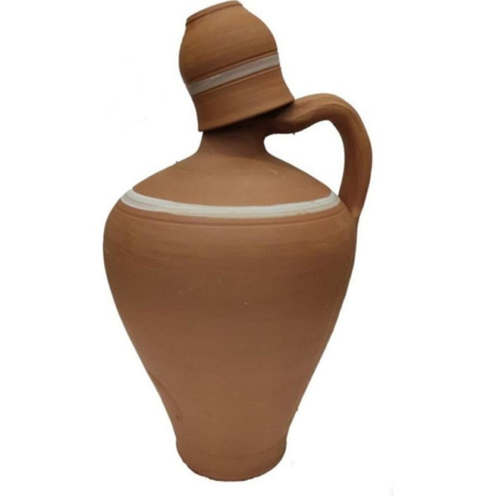 By Sanat Seramik El Yapımı Terleyen Küçük Boy Su Testisi 1,5lt + Toprak Bardak Sürahi Fiyatı