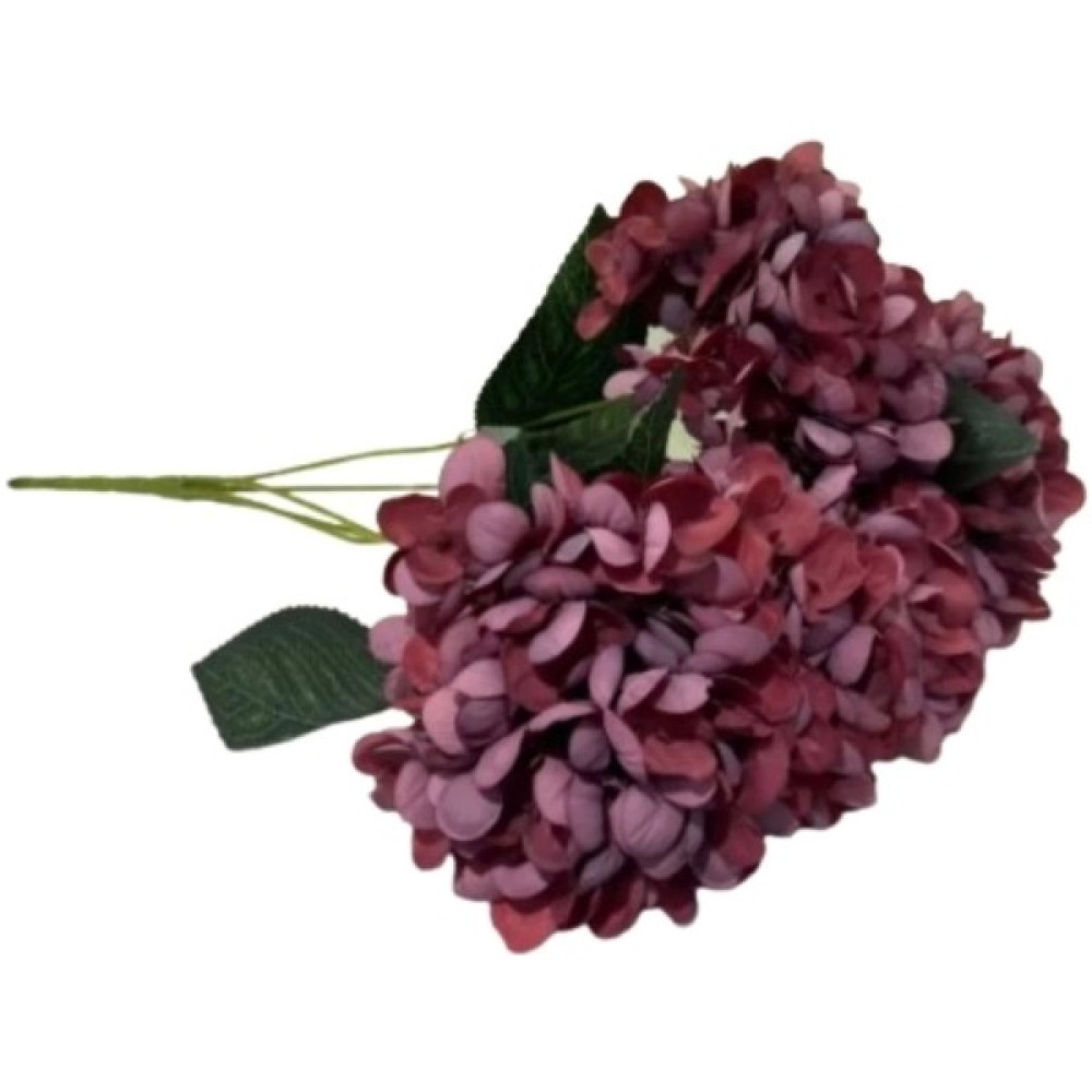 By Selime Yapay Bordo Ortanca Çiçeği 42 cm Ev & Dekorasyon Aksesuarları Fiyatı