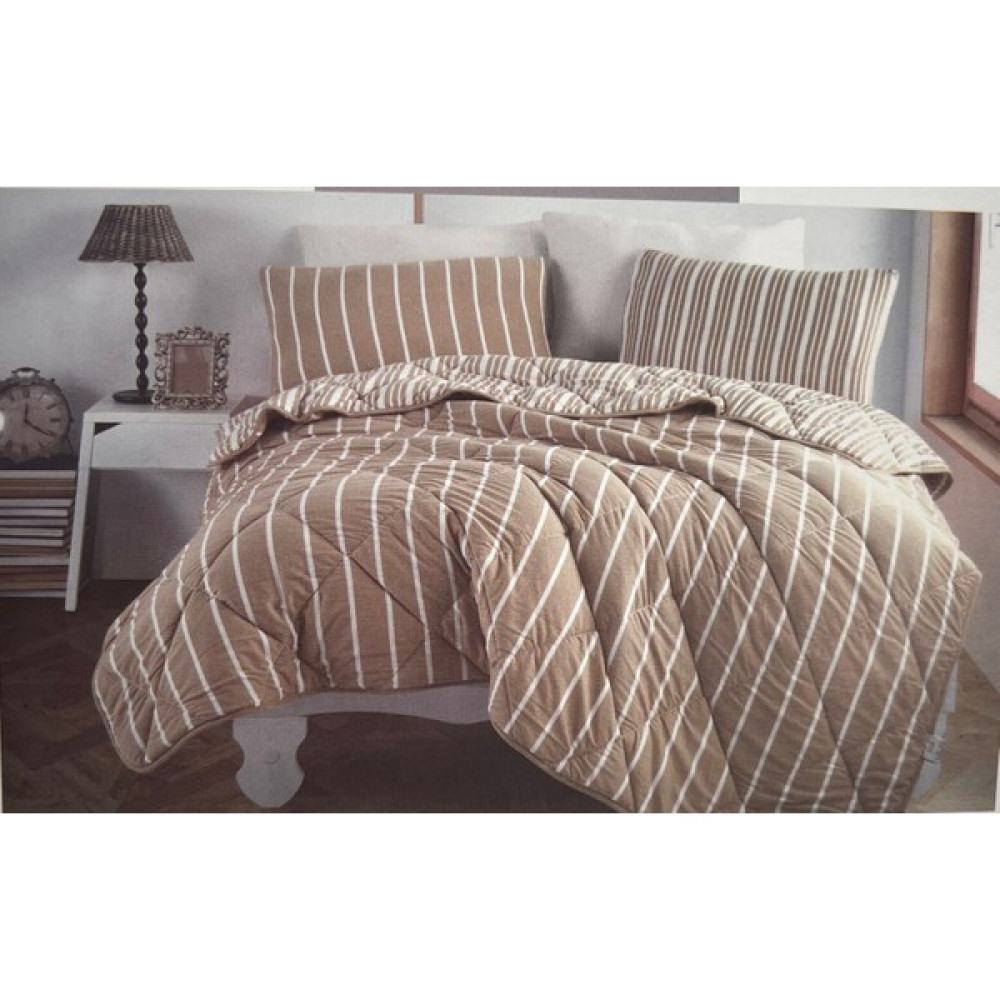 By Stil Tekstil Home Soley Softy Penye Tek Kişilik Uyku Seti - Bej - 155X215 Yatak Seti / Uyku Seti Fiyatı