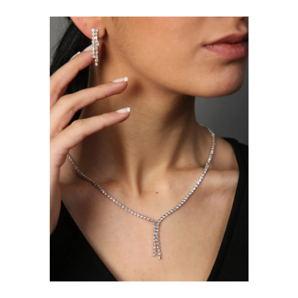 By TAŞCI Design Su Yolu Abiye Taşlı Kolye Bileklik Küpe Set Düğün Nişan Abiye Set Gerdanlık (BİLEKLİK HEDİYEDİR) Altın, Takı & Aksesuar Fiyatı