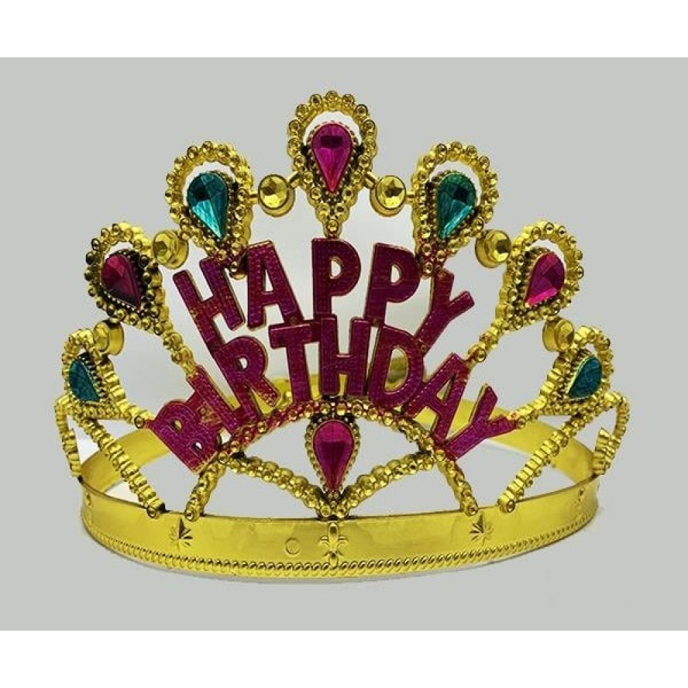 Byars Bilişim 60 cm Günü Tacı Yazılı Doğum Happy Birthday Altın Renk Yeni Oto Boyaları Fiyatı