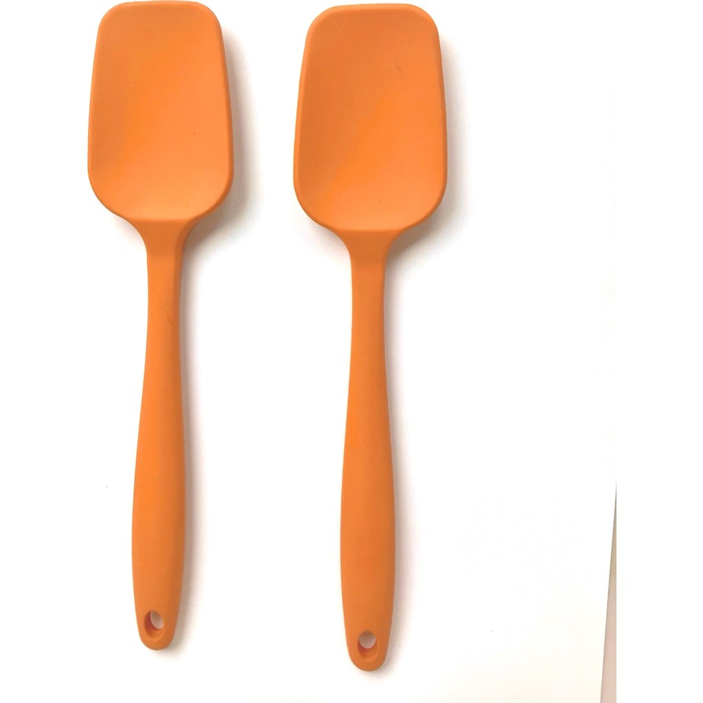 Bybirgül Büyük Boy Silikon Yanmaz Yapışmaz Düz Spatula Turuncu 2 Li Set Diğer Fiyatı