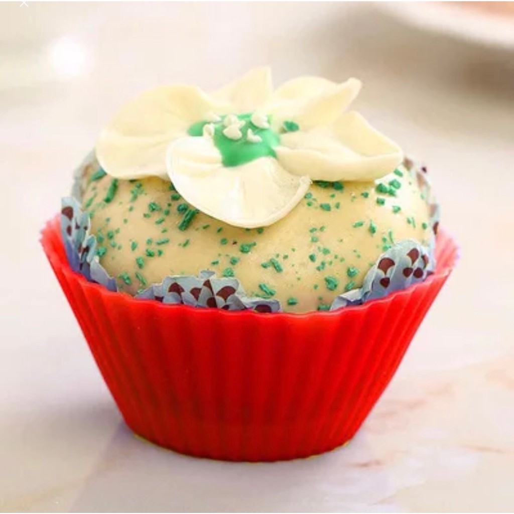ByBirgül Silikon kırmızı Mini Browni,muffin cupcake kek kalıbı 12 adet Tepsiler / Fırın Kapları Fiyatı