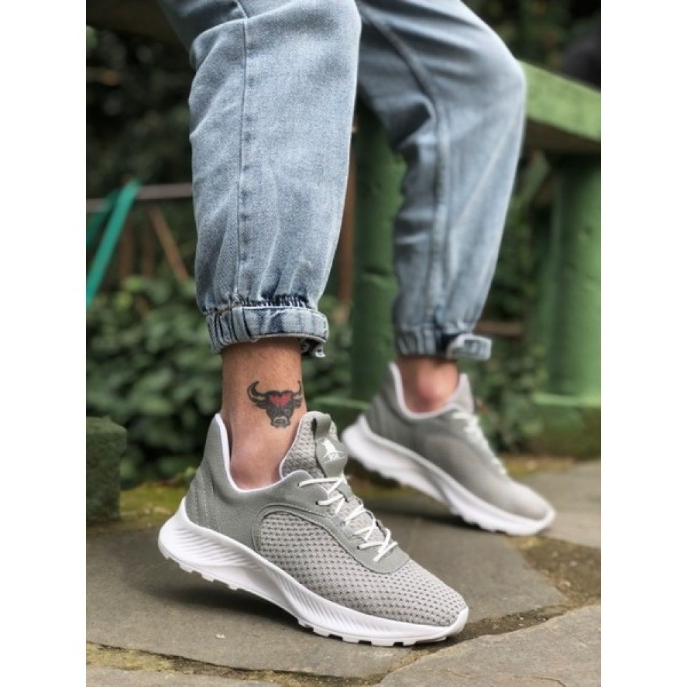 Bycelik 333 Triko Yüksek Taban Tarz Sneakers Gri Erkek Spor Ayakkabısı Erkek Günlük Ayakkabıları Fiyatı