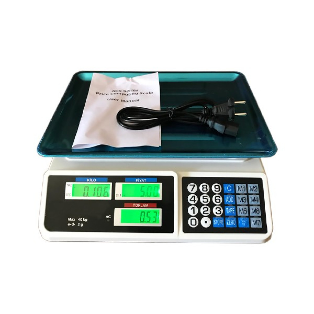 Bydiz Royal Scale Tartı Maksimum Çift Ekran Dijital Elektronik Terazi Bakkal Manav Pazarcı Mutfak 40 kg 2 Gram Hassasiyetli Ölçüm Aletleri / Cihazları Fiyatı