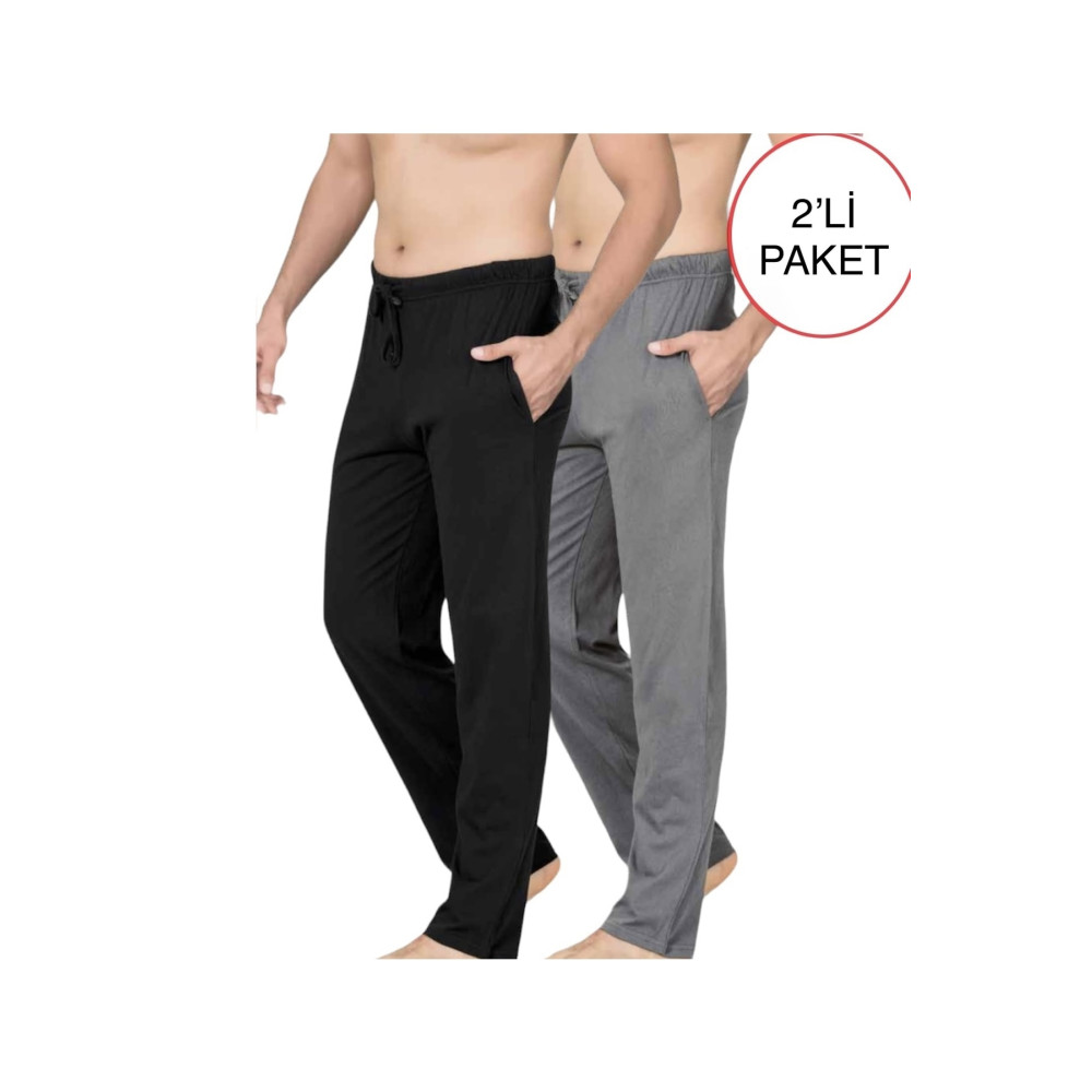 ByDon Erkek Tek Alt Çift Cepli Kordonlu 2li Avantaj Paket S Beden Kadın Pijama Fiyatı