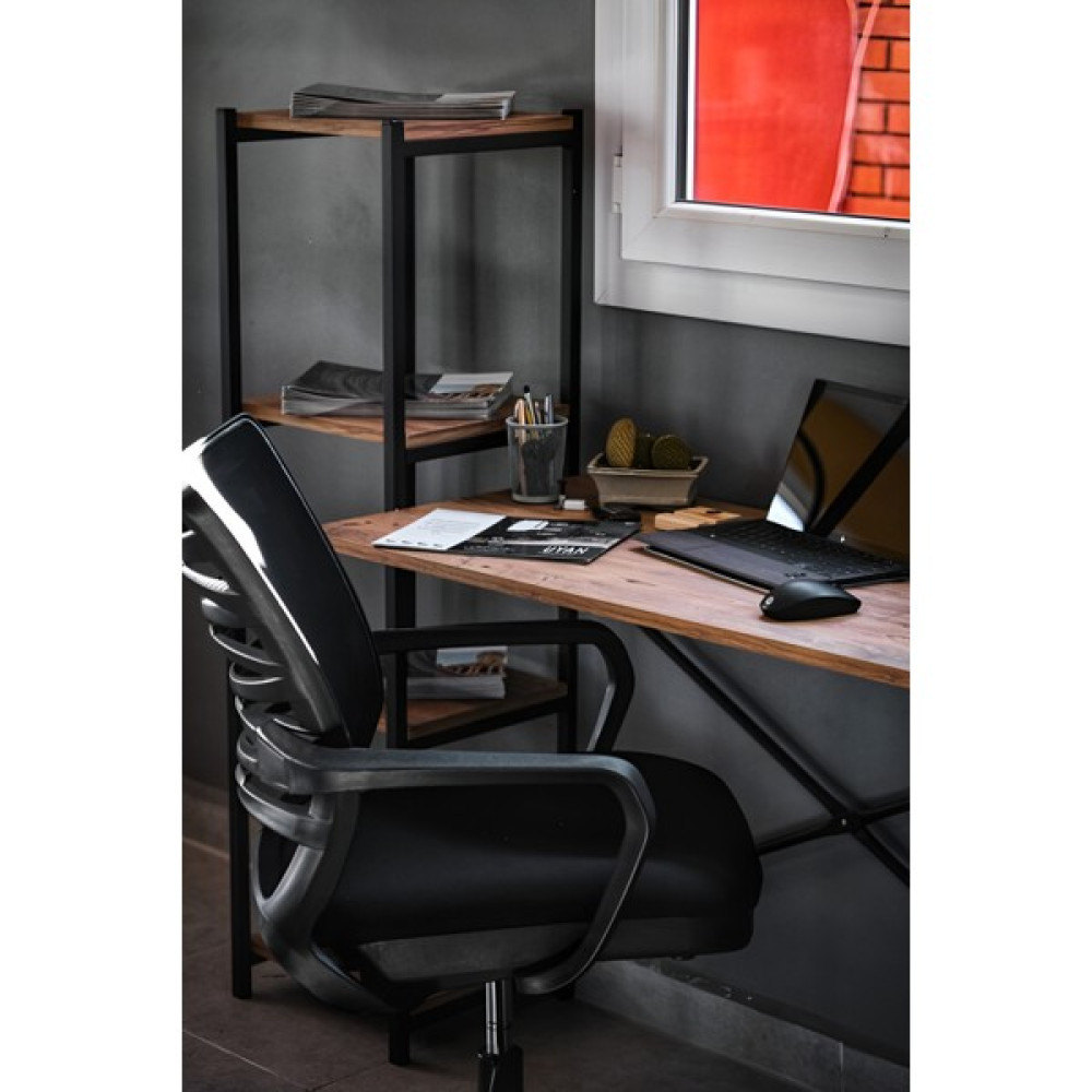 Bye Concept & More Dekoratif 4 Raflı Metal Çok Amaçlı Çalışma Masası Ahşap Raflı Kitaplık Bilgisayar ve Laptop Masası - 136 x 50 x 125 cm Çalışma Masası Fiyatı