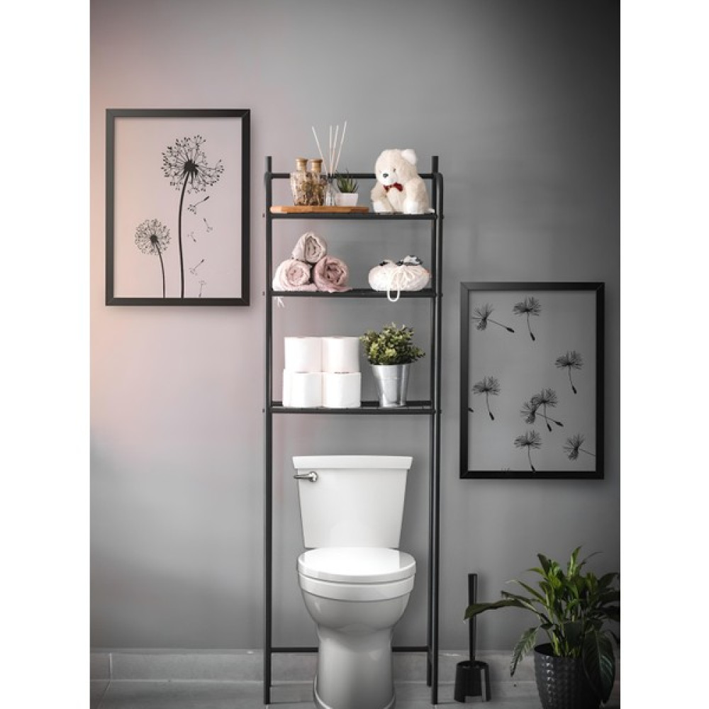 Bye Concept & More Metal Ayaklı 3 Raflı Banyo Rafı Klozet Üstü Dekoratif Raf Askılık Organizer Eşya Saklama / Düzenleme Fiyatı
