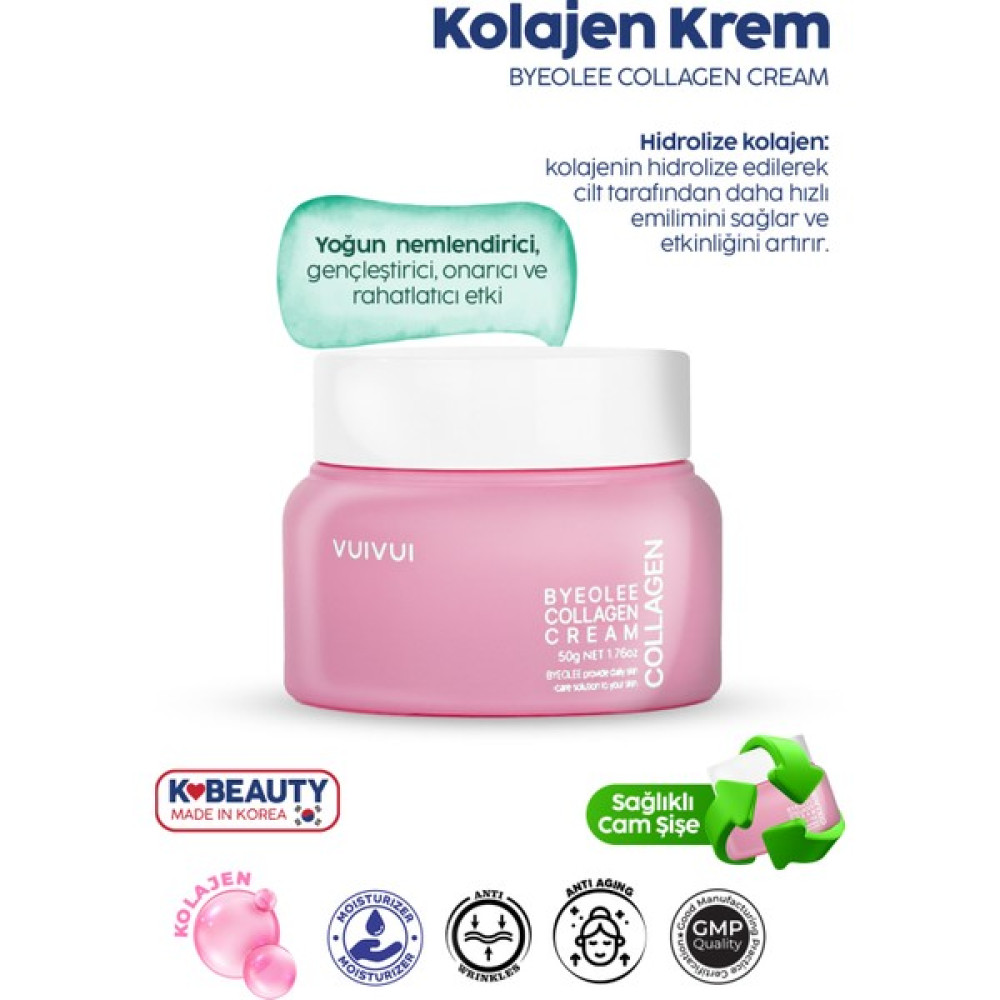 ByeoLee Kolajen Kore Krem Canlandırıcı Nemlendirici Onarıcı Dolgunlaştırıcı 50 Gr Nemlendiriciler Fiyatı